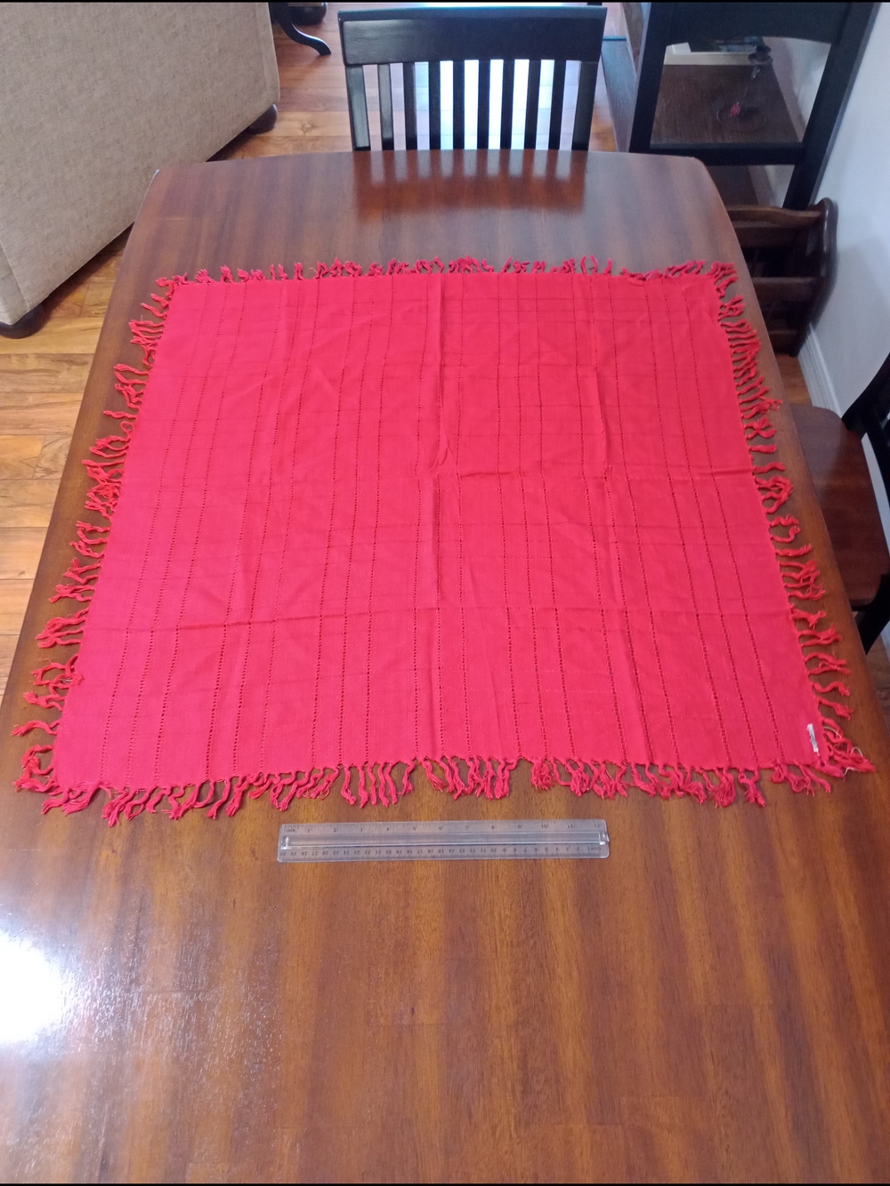 Classic Vibrant Pink Knit Fringed Women's Wrap